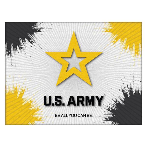 United States Army Logo Canvas Wall Art - Durable, Treated Canvas - Solid Wood Stretcher Frame 