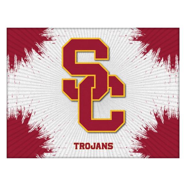 University of Southern California Logo Canvas Wall Art - Durable, Treated Canvas - Solid Wood Stretcher Frame 