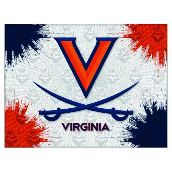 University of Virginia Logo Canvas Wall Art - Durable, Treated Canvas - Solid Wood Stretcher Frame 