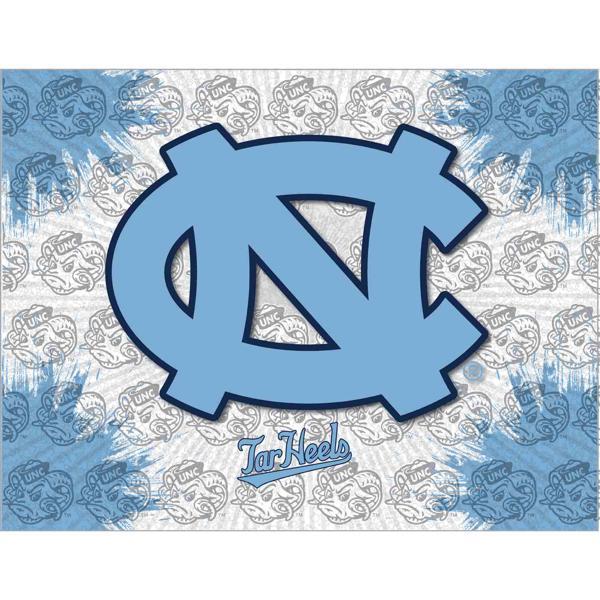 University of North Carolina Logo Canvas Wall Art - Durable, Treated Canvas - Solid Wood Stretcher Frame 