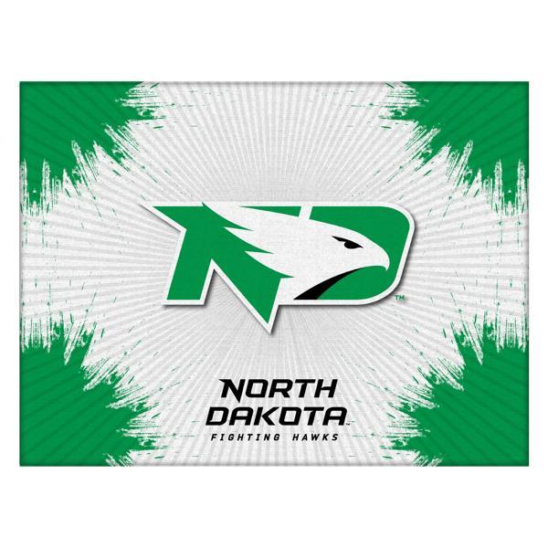 University of North Dakota Logo Canvas Wall Art - Durable, Treated Canvas - Solid Wood Stretcher Frame 