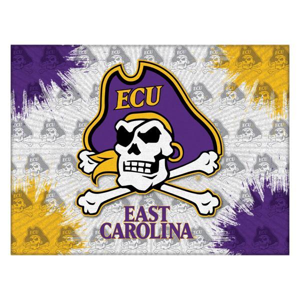 East Carolina University Logo Canvas Wall Art - Durable, Treated Canvas - Solid Wood Stretcher Frame 