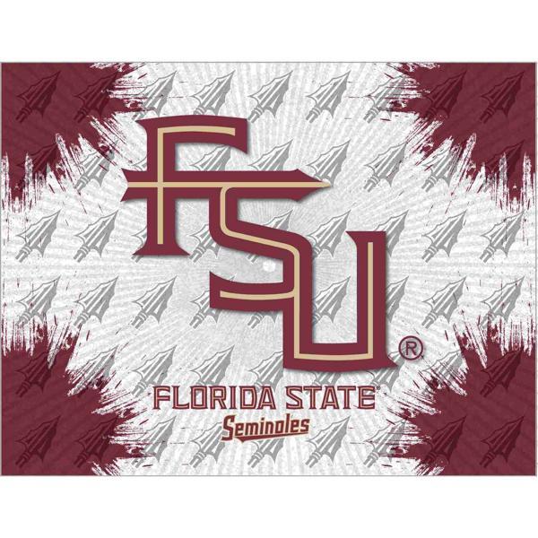 Florida State Script Logo 2 Canvas Wall Art - Durable, Treated Canvas - Solid Wood Stretcher Frame 