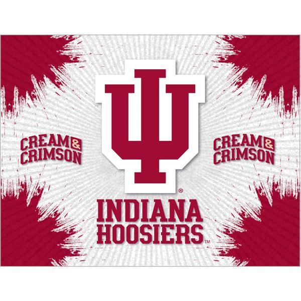 Indiana University Logo Canvas Wall Art - Durable, Treated Canvas - Solid Wood Stretcher Frame 