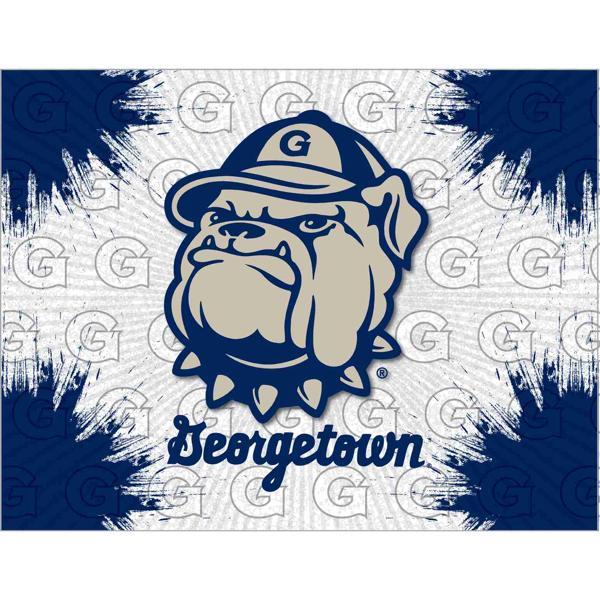 Georgetown University Logo Canvas Wall Art - Durable, Treated Canvas - Solid Wood Stretcher Frame 