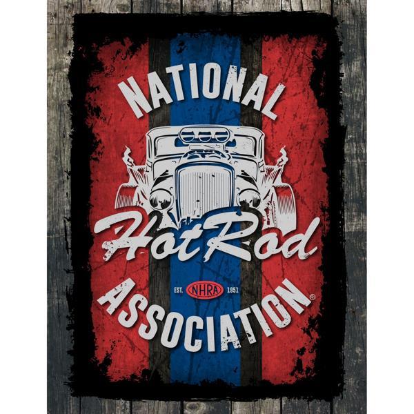 NHRA Hot Rod Canvas Wall Art - Durable, Treated Canvas - Solid Wood Stretcher Frame - Design A 