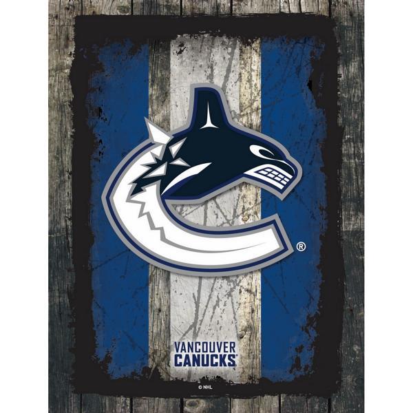 Vancouver Canucks Canvas Wall Art - Durable, Treated Canvas - Solid Wood Stretcher Frame - Design A 