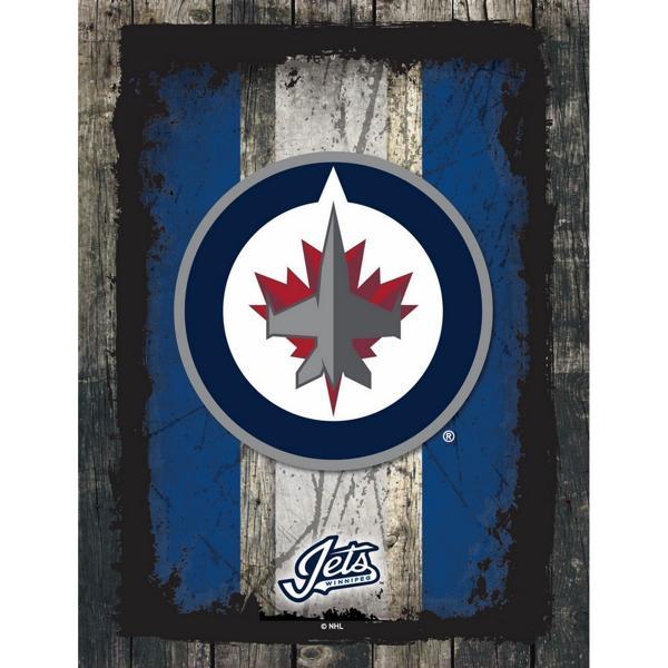 Winnipeg Jets Canvas Wall Art - Durable, Treated Canvas - Solid Wood Stretcher Frame - Design A 
