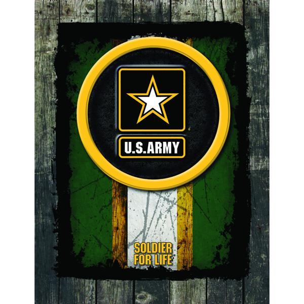 United States Army Canvas Wall Art - Durable, Treated Canvas - Solid Wood Stretcher Frame - Design A 