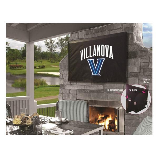 Villanova University Black TV Cover - Commercial Grade Marine Vinyl - TV Screen 
