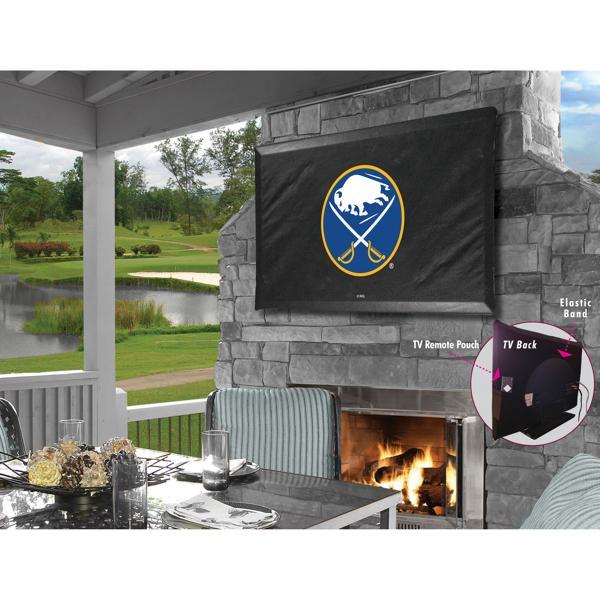 Buffalo Sabres Black TV Cover - Commercial Grade Marine Vinyl - TV Screen 