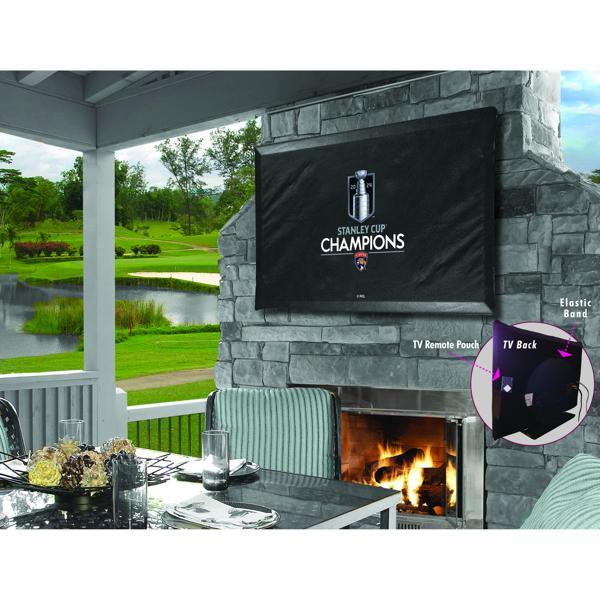 Florida Panthers - 2024 Stanley Cup Black TV Cover - Commercial Grade Marine Vinyl - TV Screen - Logo 1 