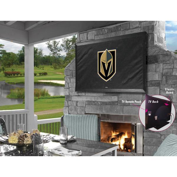 Vegas Golden Knights Black TV Cover - Commercial Grade Marine Vinyl - TV Screen 