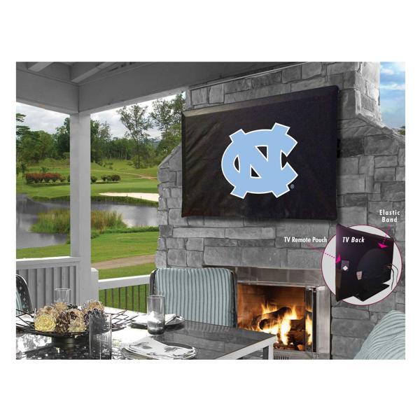 University of North Carolina Black TV Cover - Commercial Grade Marine Vinyl - TV Screen 