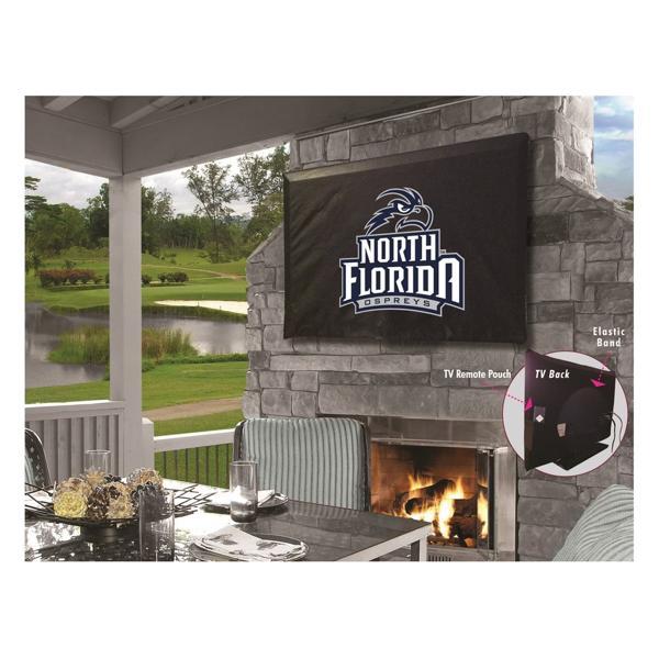 University of North Florida Black TV Cover - Commercial Grade Marine Vinyl - TV Screen 