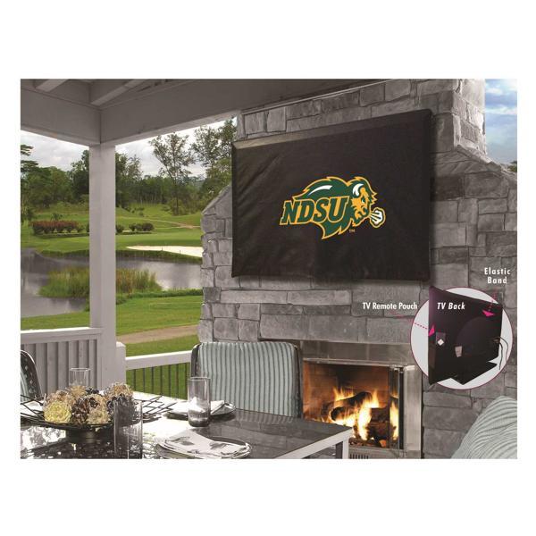 North Dakota State University Black TV Cover - Commercial Grade Marine Vinyl - TV Screen - Logo 3 