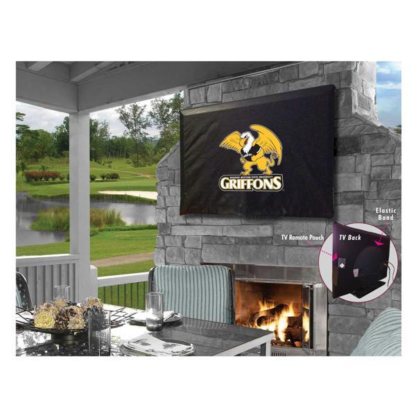 Missouri Western State State University Black TV Cover - Commercial Grade Marine Vinyl - TV Screen 