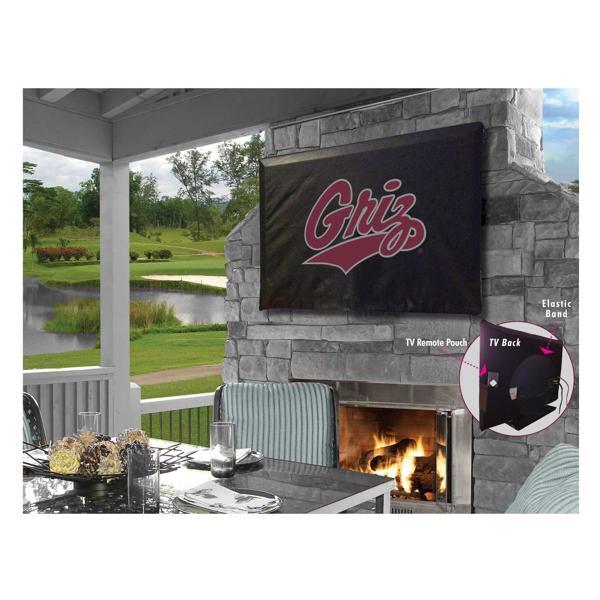 University of Montana Black TV Cover - Commercial Grade Marine Vinyl - TV Screen 