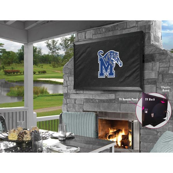 University of Memphis Black TV Cover - Commercial Grade Marine Vinyl - TV Screen 