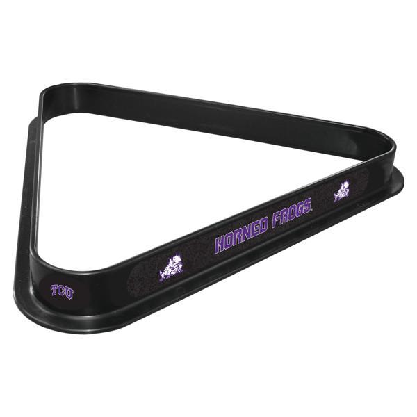 TCU Billiard Triangle - Black - Durable Polypropylene - Officially Licensed - Made in the USA 