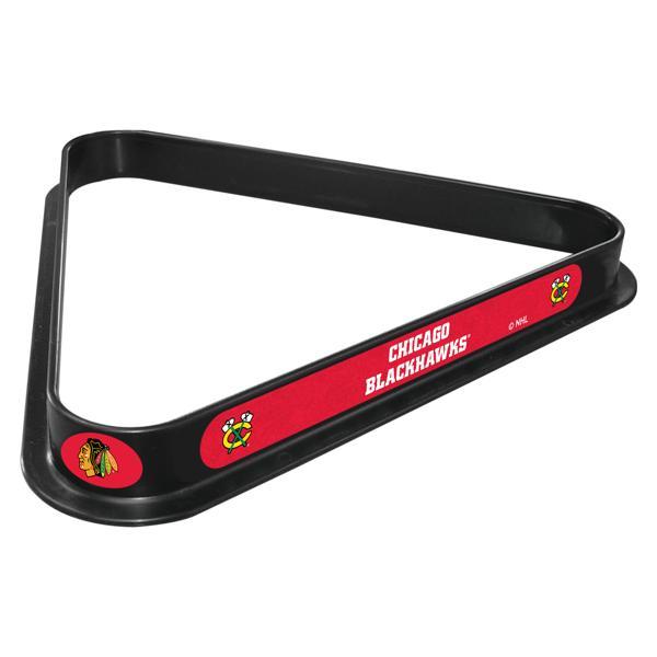 Chicago Blackhawks Billiard Triangle - Black - Durable Polypropylene - Officially Licensed - Made in the USA - Logo 2 