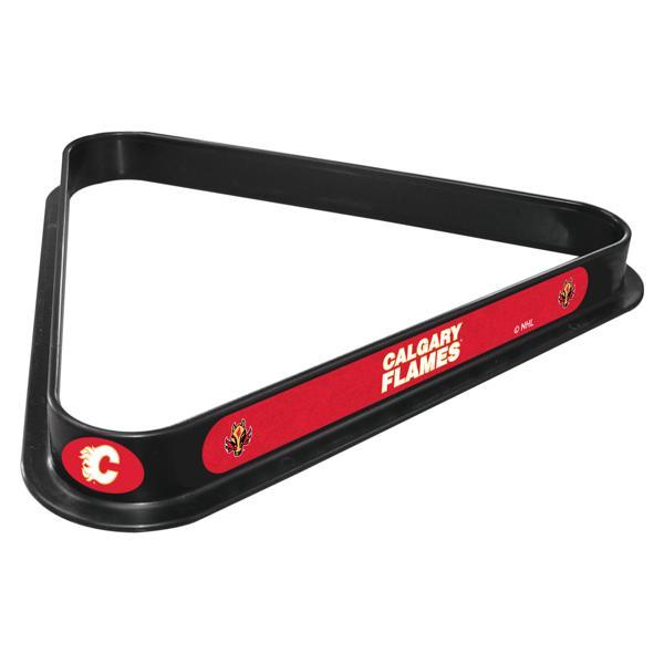 Calgary Flames Billiard Triangle - Black - Durable Polypropylene - Officially Licensed - Made in the USA 