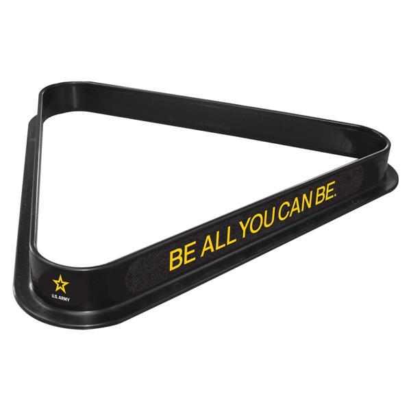 United States Army Billiard Triangle - Black - Durable Polypropylene - Officially Licensed - Made in the USA 