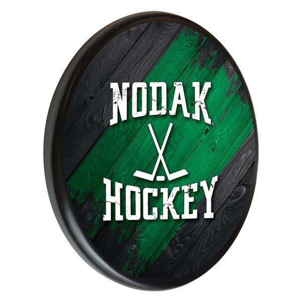 University of North Dakota Hockey 13" Solid Wood Sign - Black - Officially Licensed - Made in USA 