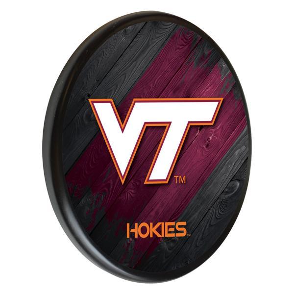 Virginia Tech University 13" Solid Wood Sign - Black - Officially Licensed - Made in USA 