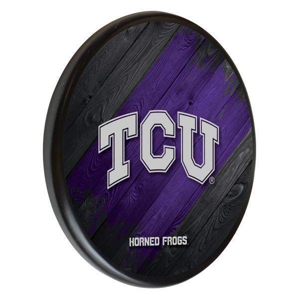 Texas Christian University 13" Solid Wood Sign - Black - Officially Licensed - Made in USA 