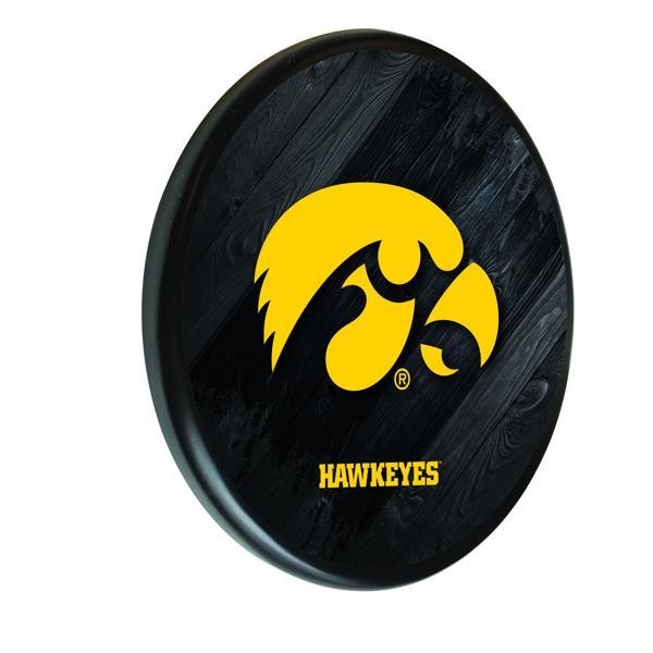 University of Iowa 13" Solid Wood Sign - Black - Officially Licensed - Made in USA 