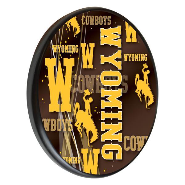 University of Wyoming 13" Solid Wood Sign - Black - Officially Licensed - Made in USA 