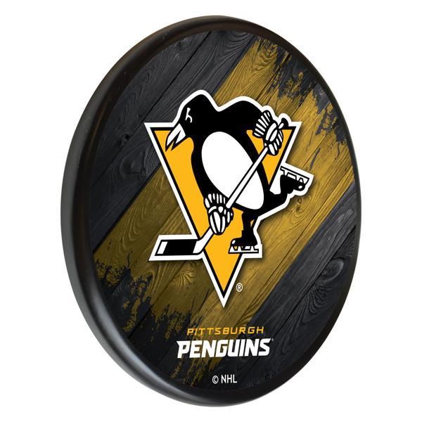 Pittsburgh Penguins 13" Solid Wood Sign - Black - Officially Licensed - Made in USA 