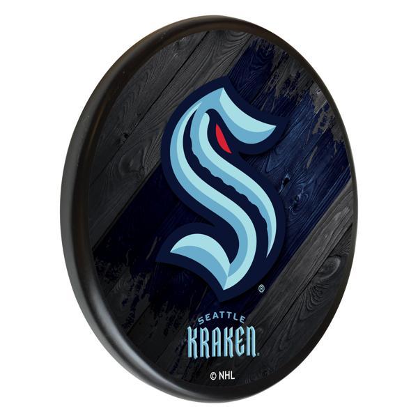 Seattle Kraken 13" Solid Wood Sign - Black - Officially Licensed - Made in USA 