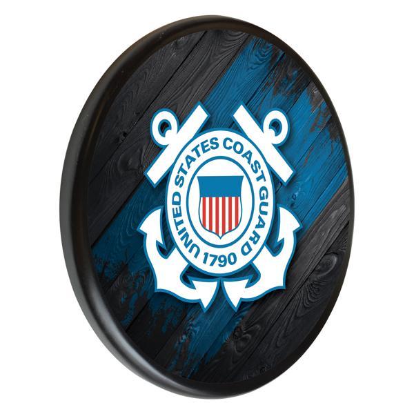 United States Coast Guard 13" Solid Wood Sign - Black - Officially Licensed - Made in USA 