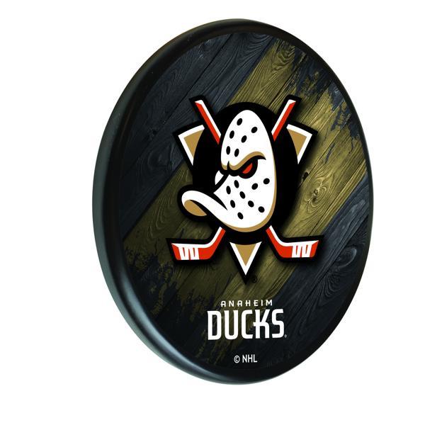 Anaheim Ducks 13" Solid Wood Sign - Black - Officially Licensed - Made in USA 