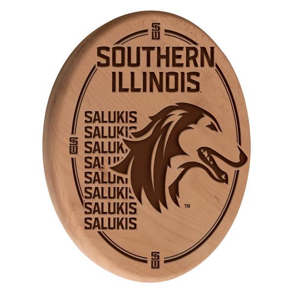 Southern Illinois University Laser Engraved 13" Wood Sign - Natural - Officially Licensed 
