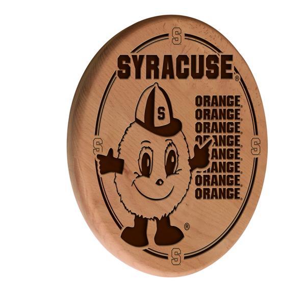 Syracuse University Laser Engraved 13" Wood Sign - Natural - Officially Licensed 