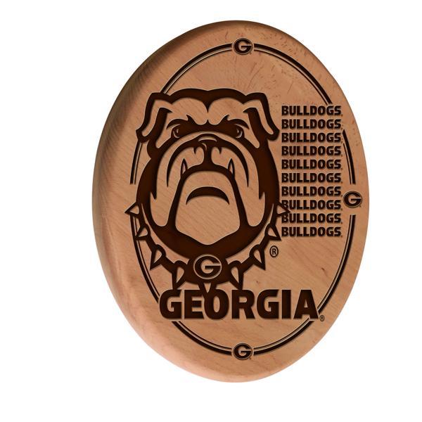 University of Georgia Laser Engraved 13" Wood Sign - Natural - Officially Licensed - Logo 1 