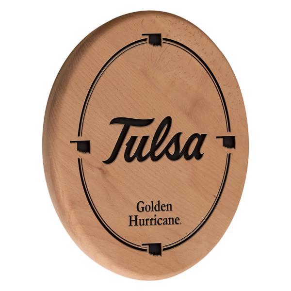 University of Tulsa Laser Engraved 13" Wood Sign - Natural - Officially Licensed 