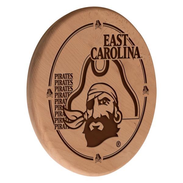 East Carolina University Laser Engraved 13" Wood Sign - Natural - Officially Licensed 