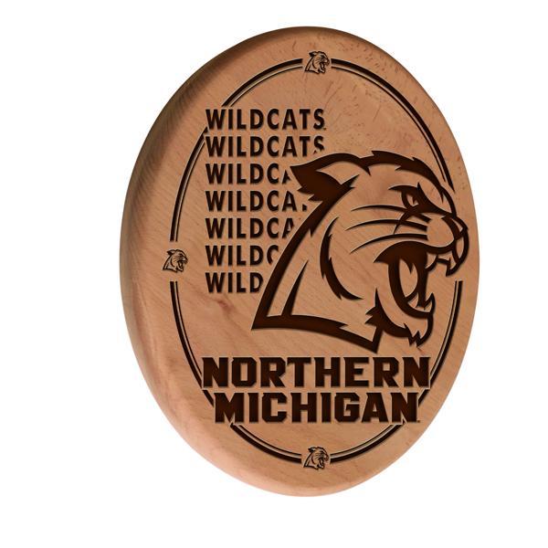 Northern Michigan University Laser Engraved 13" Wood Sign - Natural - Officially Licensed 