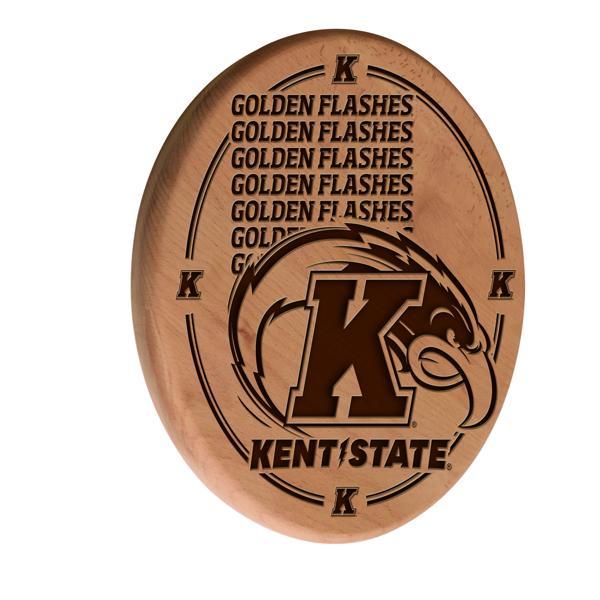 Kent State University Laser Engraved 13" Wood Sign - Natural - Officially Licensed 