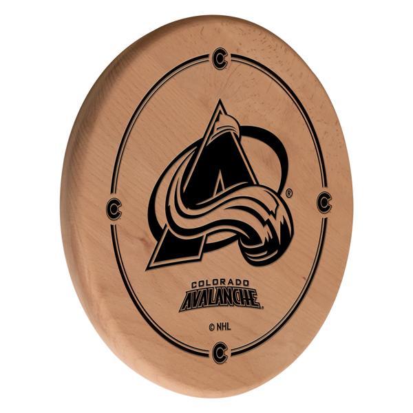 Colorado Avalanche Laser Engraved 13" Wood Sign - Natural - Officially Licensed 