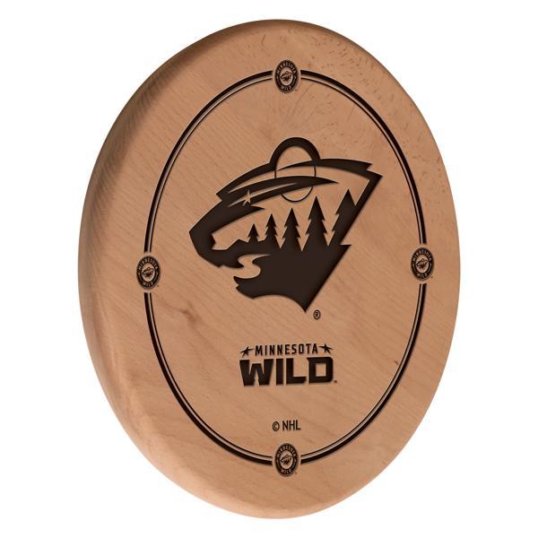 Minnesota Wild Laser Engraved 13" Wood Sign - Natural - Officially Licensed 