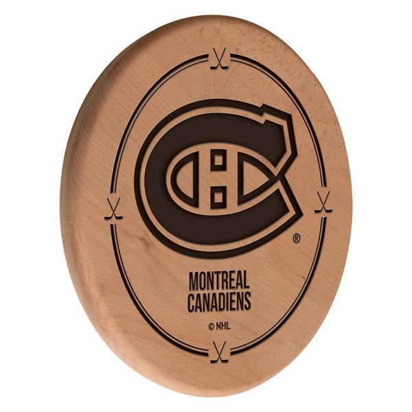 Montreal Canadiens Laser Engraved 13" Wood Sign - Natural - Officially Licensed 