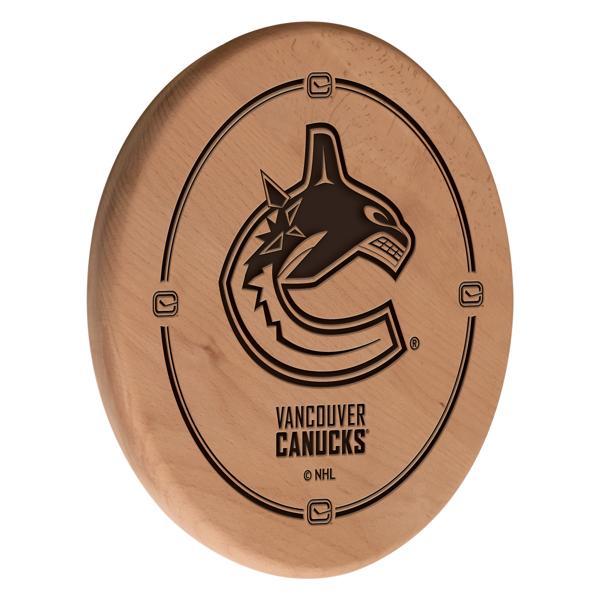Vancouver Canucks Laser Engraved 13" Wood Sign - Natural - Officially Licensed 