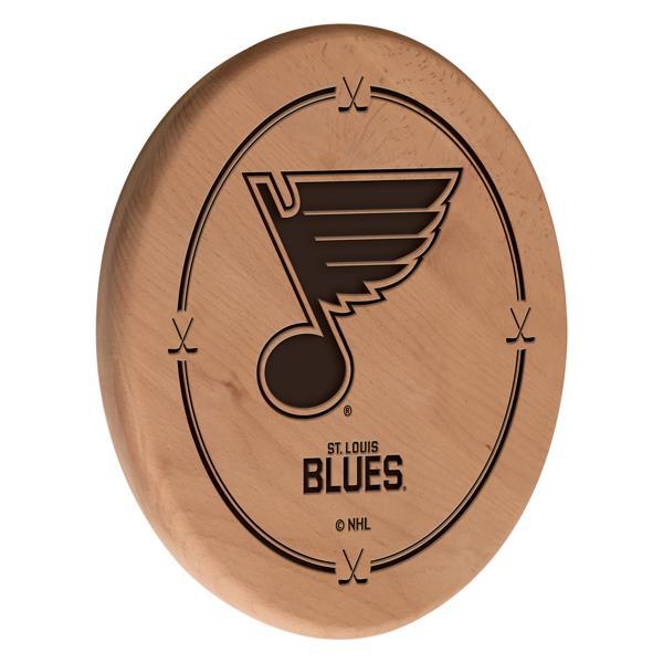 St Louis Blues Laser Engraved 13" Wood Sign - Natural - Officially Licensed 
