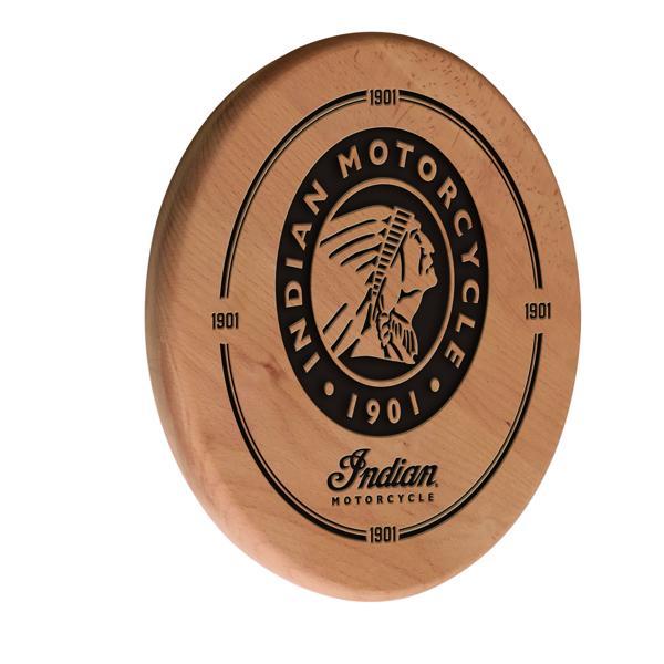 Indian Motorcycle Laser Engraved 13" Wood Sign - Natural - Officially Licensed - Logo 2 