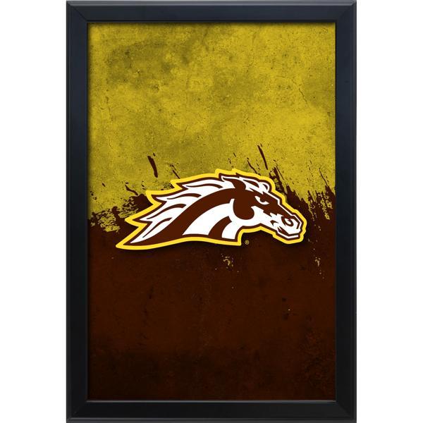 Western Michigan University Backlit LED 16" x 24" Snap Frame Lightbox - Officially Licensed - Black Aluminum Frame 